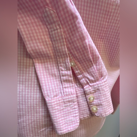 Vineyard Vines Pink/White Gingham Button Down Long Sleeve Shirt-SZ 10 - Picture 8 of 10